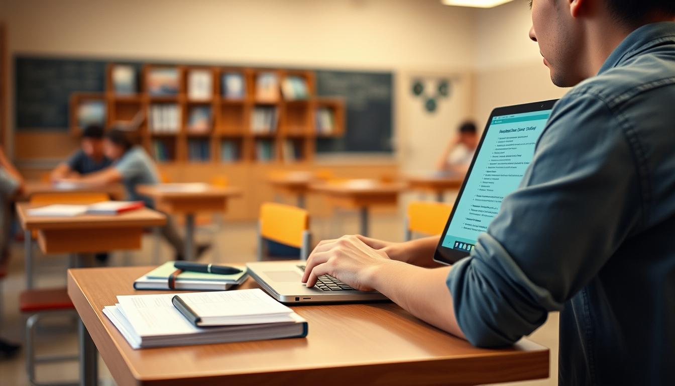 Modern university campus for students